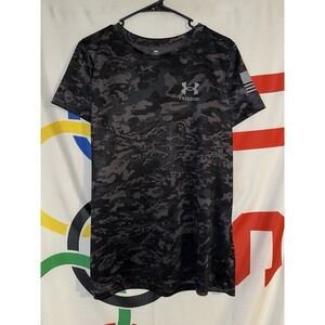 Under Armour Freedom T Shirt XL Black Camo USA United States Military